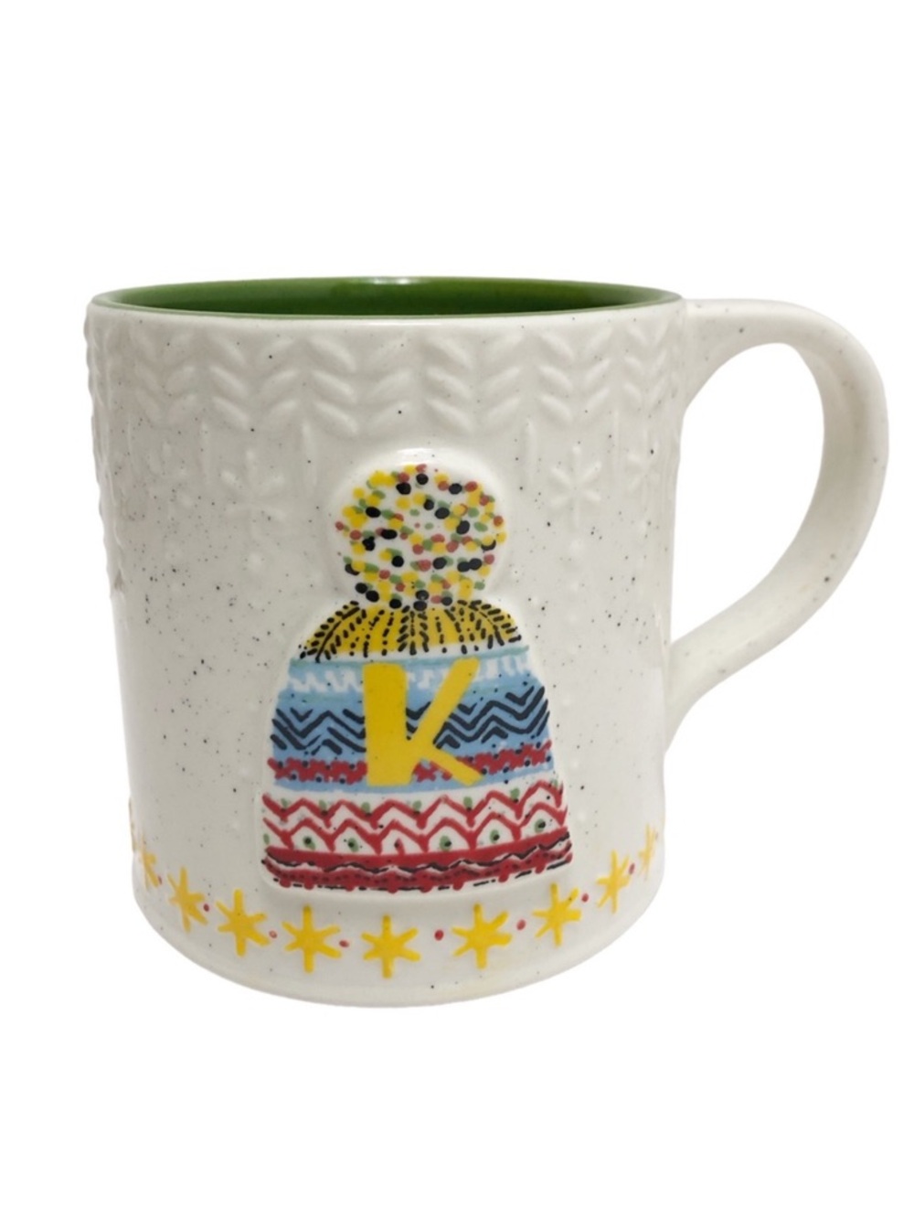 Anthropologie | Winter Beanie Mug Monogram Letter K